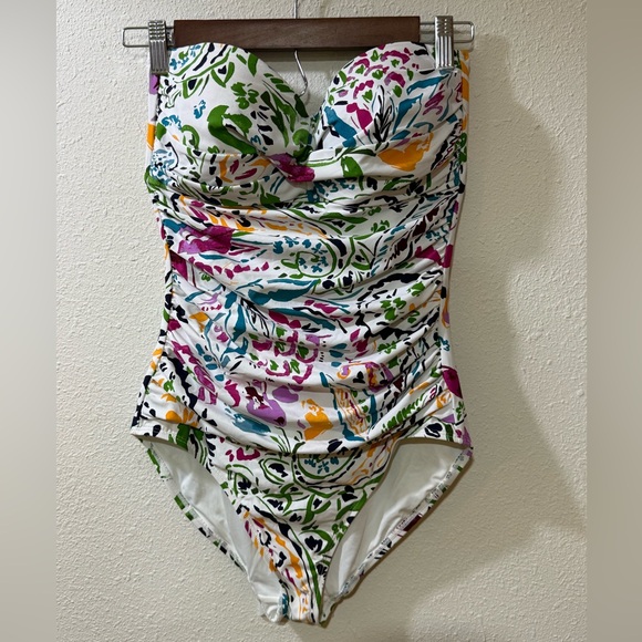 Anne Cole Multicolor Strapless One-Piece Swimsuit - Picture 3 of 6